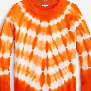 NWT J. Crew Cashmere Crewneck Sweater in Tye-dye Size Large
